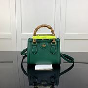 Gucci Diana Mini Tote Bag Green 655661 Size 20 x 16 x 10 cm - 1