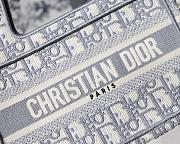 Dior Mini Book Tote Gray Oblique Embroidery S5475 Size 23 x 17 x 7 cm - 4