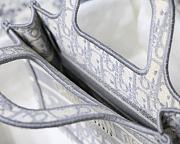 Dior Mini Book Tote Gray Oblique Embroidery S5475 Size 23 x 17 x 7 cm - 2