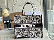 Dior Book Tote Blue Toile De Jouy Embroidery M1286 Size 41.5 x 32 x 15 cm - 1