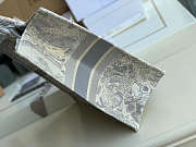 Dior Book Tote Gray Toile De Jouy Embroidery M1286 Size 41.5 x 32 x 15 cm - 5