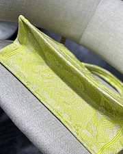 Dior Small Book Tote Lime Toile De Jouy M1296 Size 36.5 x 28 x 14 cm - 2