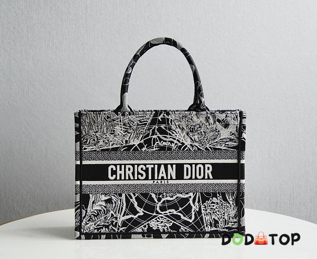 Dior Small Book Tote Black Around The World M1296 Size 36.5 x 28 x 14 cm - 1