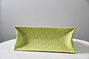 Dior Book Tote Lime Oblique Embroidery M1286 Size 41.5 x 34.5 x 16 cm - 3