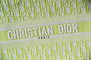 Dior Small Book Tote Lime Oblique Embroidery M1296 Size 36.5 x 28 x 14 cm - 6
