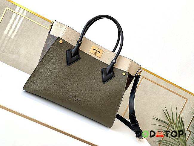 Louis Vuiton On My Side MM Green/Latte Beige M55302 Size 30.5 x 24.5 x 14 cm - 1