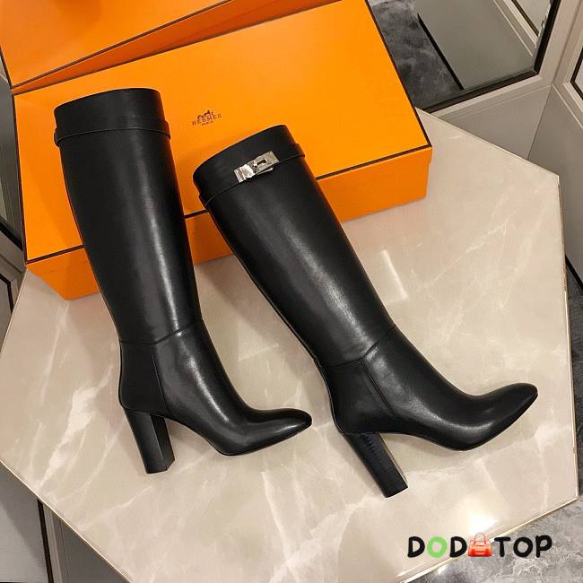 Hermes Boots with Silver Hardware - 1