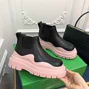 Bottega Veneta Short Boots in Black/ Pink - 1