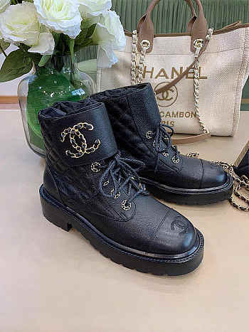 Chanel CC Black Boots