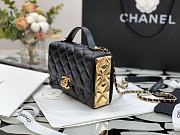 Chanel Mini Flap Bag With Handle Black AS2796 Size 12.5 × 17.5 × 5.5 cm - 3