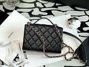 Chanel Mini Flap Bag With Handle Black AS2796 Size 12.5 × 17.5 × 5.5 cm - 4