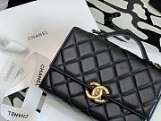 Chanel Mini Flap Bag With Handle Black AS2796 Size 12.5 × 17.5 × 5.5 cm - 6