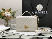Chanel Mini Flap Bag With Handle White AS2796 Size 12.5 × 17.5 × 5.5 cm - 2