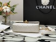 Chanel Mini Flap Bag With Handle White AS2796 Size 12.5 × 17.5 × 5.5 cm - 3