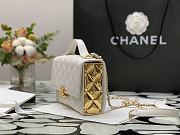 Chanel Mini Flap Bag With Handle White AS2796 Size 12.5 × 17.5 × 5.5 cm - 4