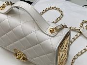 Chanel Mini Flap Bag With Handle White AS2796 Size 12.5 × 17.5 × 5.5 cm - 6