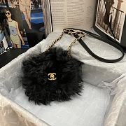 Chanel Mini Flap Bag Shearling Lambskin Black AS2885 Size 15 × 11 × 4.5 cm - 1