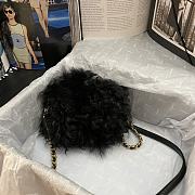 Chanel Mini Flap Bag Shearling Lambskin Black AS2885 Size 15 × 11 × 4.5 cm - 4