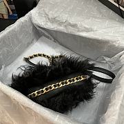 Chanel Mini Flap Bag Shearling Lambskin Black AS2885 Size 15 × 11 × 4.5 cm - 5