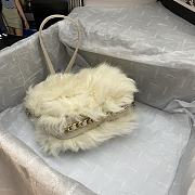 Chanel Mini Flap Bag Shearling Lambskin White AS2885 Size 15 × 11 × 4.5 cm - 6