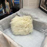 Chanel Mini Flap Bag Shearling Lambskin White AS2885 Size 15 × 11 × 4.5 cm - 3
