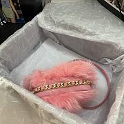 Chanel Mini Flap Bag Shearling Lambskin Pink AS2885 Size 15 × 11 × 4.5 cm - 2