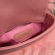 Chanel Mini Flap Bag Shearling Lambskin Pink AS2885 Size 15 × 11 × 4.5 cm - 6