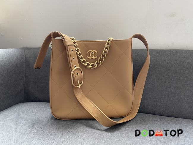 Chanel Hobo Handbag Beige AS2844 Size 29 × 28 × 7 cm - 1
