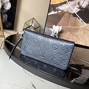 Louis Vuitton Zippy Wallet Navy Blue M80958 Size 19.5 x 10 x 2.5 cm - 3