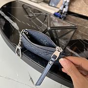 Louis Vuitton Key Pouch Navy Blue M80900 Size 13.5 x 7 x 1.5 cm - 6