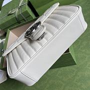 Gucci Marmont Small Shoulder Bag White Leather ‎443497 Size 26 x 15 x 7 cm - 6
