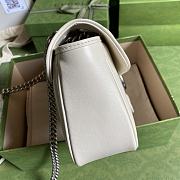 Gucci Marmont Small Shoulder Bag White Leather ‎443497 Size 26 x 15 x 7 cm - 5