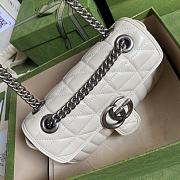 Gucci Marmont Mini Shoulder Bag White Leather ‎443497 Size 23 x 14 x 6 cm - 6