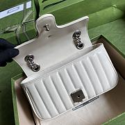 Gucci Marmont Mini Shoulder Bag White Leather ‎443497 Size 23 x 14 x 6 cm - 5