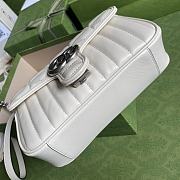 Gucci Marmont Mini Shoulder Bag White Leather ‎443497 Size 23 x 14 x 6 cm - 4