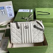 Gucci Marmont Small Tote Bag White Leather 681483 Size 26.5 x 19 x 11 cm - 1