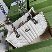 Gucci Marmont Small Tote Bag White Leather 681483 Size 26.5 x 19 x 11 cm - 5