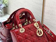 Dior Small Lady Dior My ABCDIOR Red Patent Leather M0531 Size 20 cm - 2