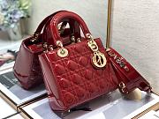 Dior Small Lady Dior My ABCDIOR Red Patent Leather M0531 Size 20 cm - 3