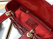 Dior Small Lady Dior My ABCDIOR Red Patent Leather M0531 Size 20 cm - 4