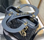 Dior Small Lady Dior My ABCDIOR Cloud Blue Patent Leather M0531 Size 20 cm - 2