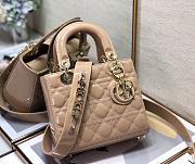 Dior Small Lady Dior My ABCDIOR Beige Patent Leather M0531 Size 20 cm - 1