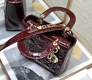 Dior Small Lady Dior My ABCDIOR Bordeaux Patent Leather M0531 Size 20 cm - 2