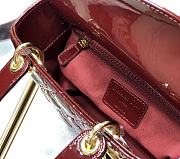 Dior Small Lady Dior My ABCDIOR Bordeaux Patent Leather M0531 Size 20 cm - 3