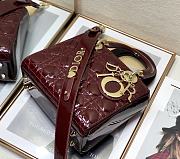Dior Small Lady Dior My ABCDIOR Bordeaux Patent Leather M0531 Size 20 cm - 4