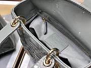 Dior Small Lady Dior My ABCDIOR Gray Patent Leather M0531 Size 20 cm - 5