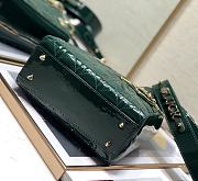 Dior Small Lady Dior My ABCDIOR Green Patent Leather M0531 Size 20 cm - 2