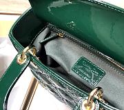 Dior Small Lady Dior My ABCDIOR Green Patent Leather M0531 Size 20 cm - 3