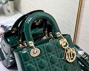 Dior Small Lady Dior My ABCDIOR Green Patent Leather M0531 Size 20 cm - 4