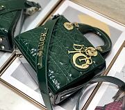 Dior Small Lady Dior My ABCDIOR Green Patent Leather M0531 Size 20 cm - 5